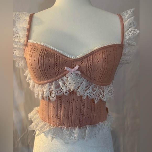 NWT For Love & Lemons Andy Knit Top - Picture 5 of 7